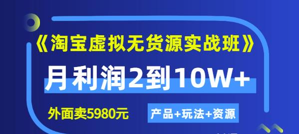 《淘宝虚拟无货源实战班》线上第四期：月利润2到10W+（产品+玩法+资源)-小小小弦