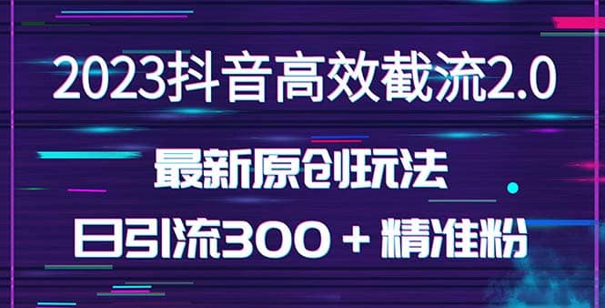 日引300＋创业粉，独家抖音高效截流2.0玩法（价值1280）-小小小弦