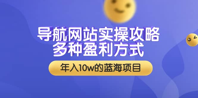 导航网站实操攻略，多种盈利方式，年入10w的蓝海项目（附搭建教学+源码）-小小小弦