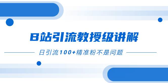 B站引流教授级讲解，细节满满，日引流100+精准粉不是问题-小小小弦