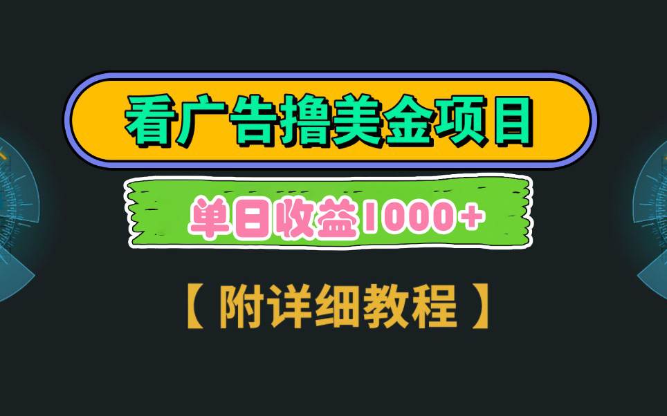 Google看广告撸美金，3分钟到账2.5美元 单次拉新5美金，多号操作，日入1千+-小小小弦