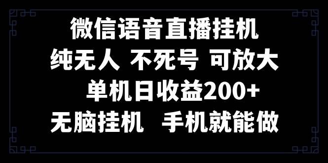 视频号纯无人挂机直播 手机就能做，一天200+-小小小弦