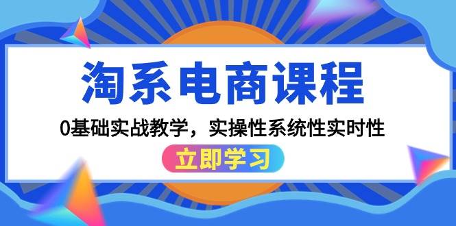 淘系电商课程，0基础实战教学，实操性系统性实时性（15节课）-小小小弦