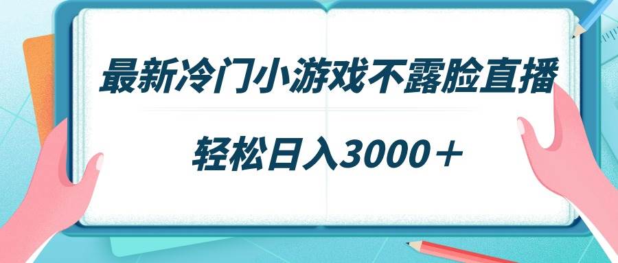 最新冷门小游戏不露脸直播，场观稳定几千，轻松日入3000＋-小小小弦