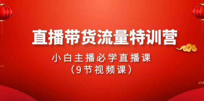 2024直播带货流量特训营，小白主播必学直播课（9节视频课）-小小小弦