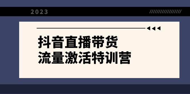 抖音直播带货-流量激活特训营，入行新手小白主播必学（21节课+资料）-小小小弦