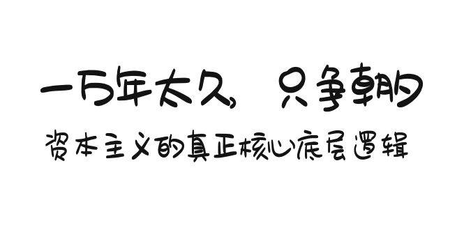 某付费文章《一万年太久，只争朝夕：资本主义的真正核心底层逻辑》-小小小弦