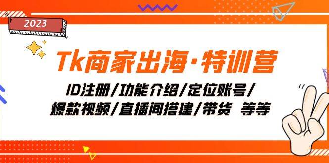 Tk商家出海·特训营：ID注册/功能介绍/定位账号/爆款视频/直播间搭建/带货-小小小弦