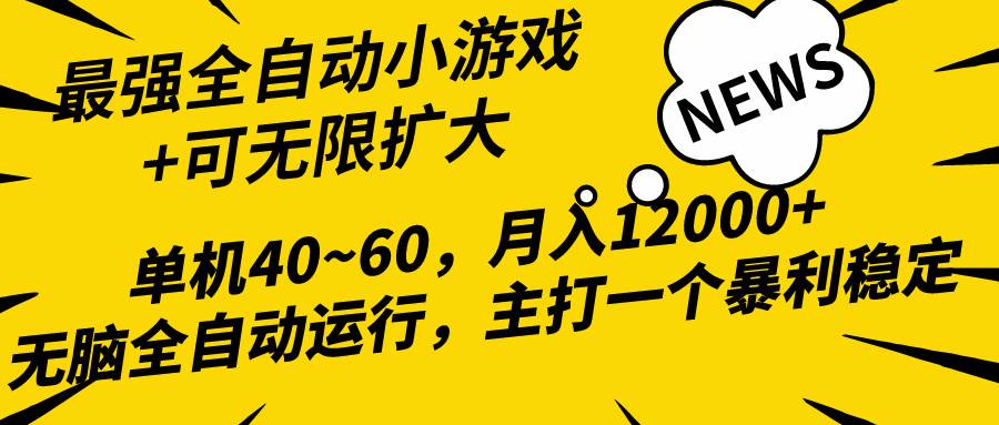 2024最新全网独家小游戏全自动，单机40~60,稳定躺赚，小白都能月入过万-小小小弦