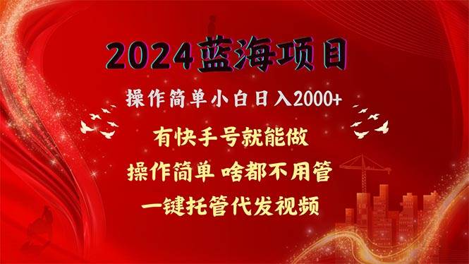 2024蓝海项目，网盘拉新，操作简单小白日入2000+，一键托管代发视频，…-小小小弦