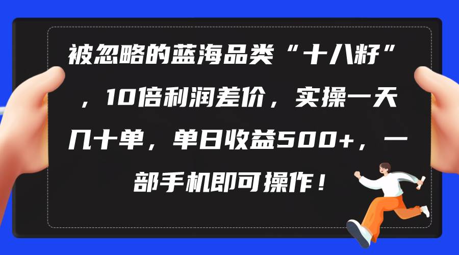 被忽略的蓝海品类“十八籽”，10倍利润差价，实操一天几十单 单日收益500+-小小小弦