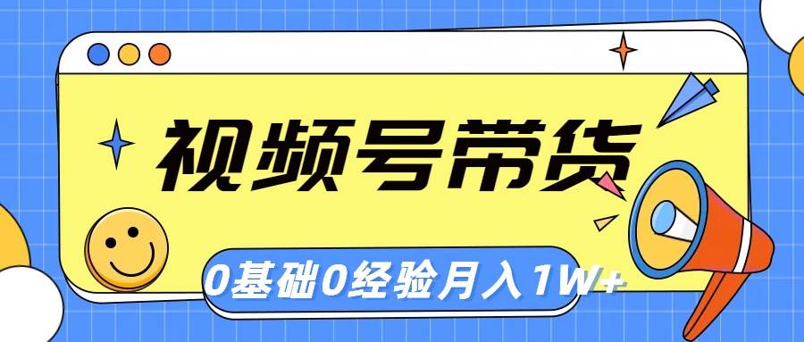 视频号轻创业带货，零基础，零经验，月入1w+-小小小弦