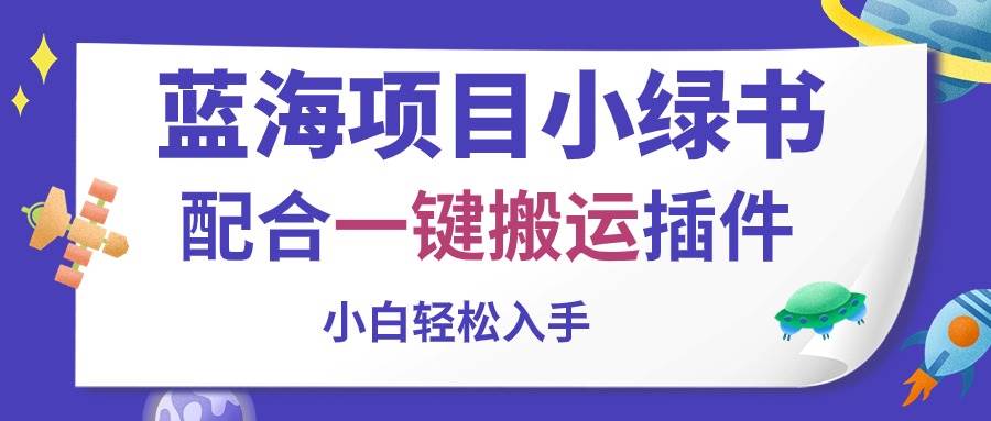 蓝海项目小绿书，配合一键搬运插件，小白轻松入手-小小小弦