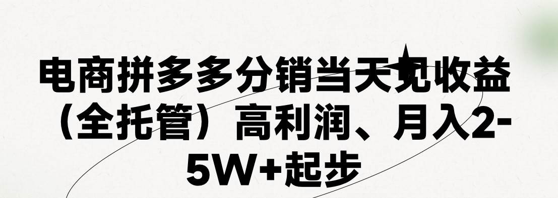 最新拼多多模式日入4K+两天销量过百单，无学费、 老运营代操作、小白福…-小小小弦