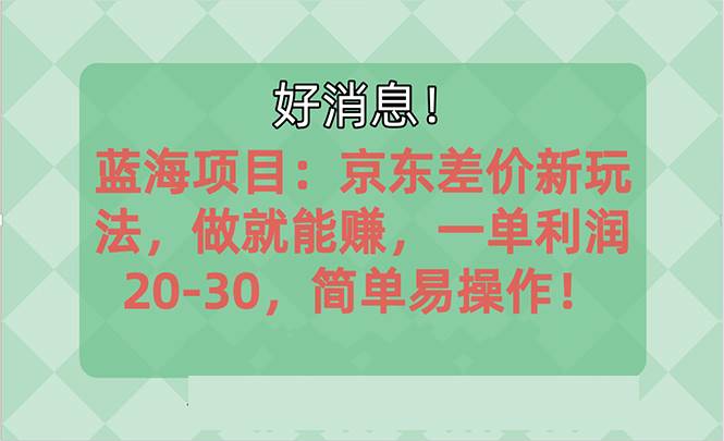 越早知道越能赚到钱的蓝海项目：京东大平台操作，一单利润20-30，简单…-小小小弦