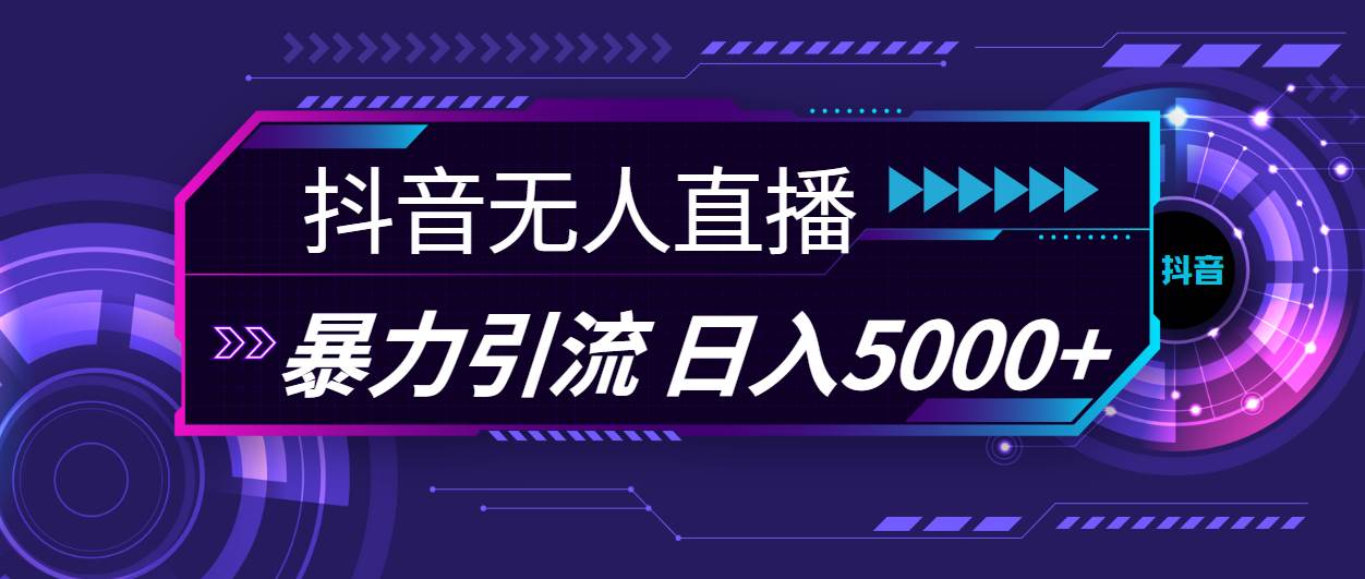 抖音无人直播，暴利引流，日入5000+-小小小弦