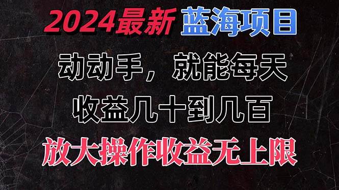 有手就行的2024全新蓝海项目，每天1小时收益几十到几百，可放大操作收…-小小小弦