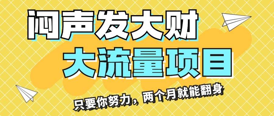 闷声发大财，大流量项目，月收益过3万，只要你努力，两个月就能翻身-小小小弦