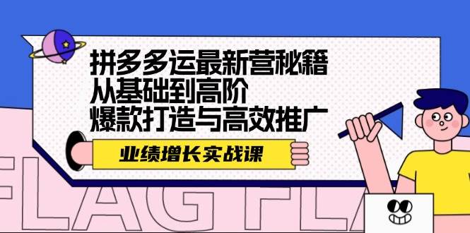 拼多多运最新营秘籍：业绩 增长实战课，从基础到高阶，爆款打造与高效推广-小小小弦