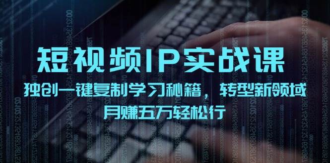 短视频 IP实战课，独创一键复制学习秘籍，转战新领域，月赚五万轻松行-小小小弦