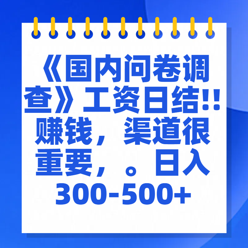 问卷调查答题，一个人在家也可以闷声发大财，小白一天2张，【揭秘】-小小小弦